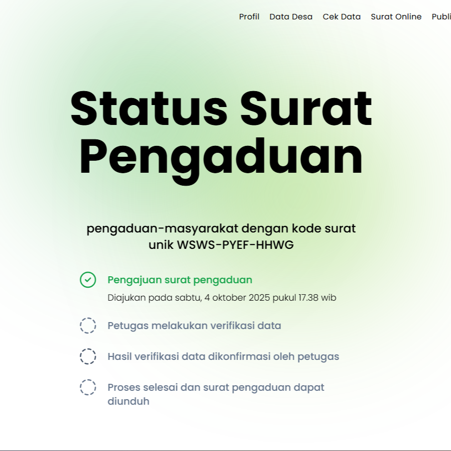 tentukan surat online