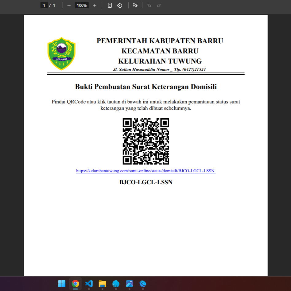 tentukan surat online