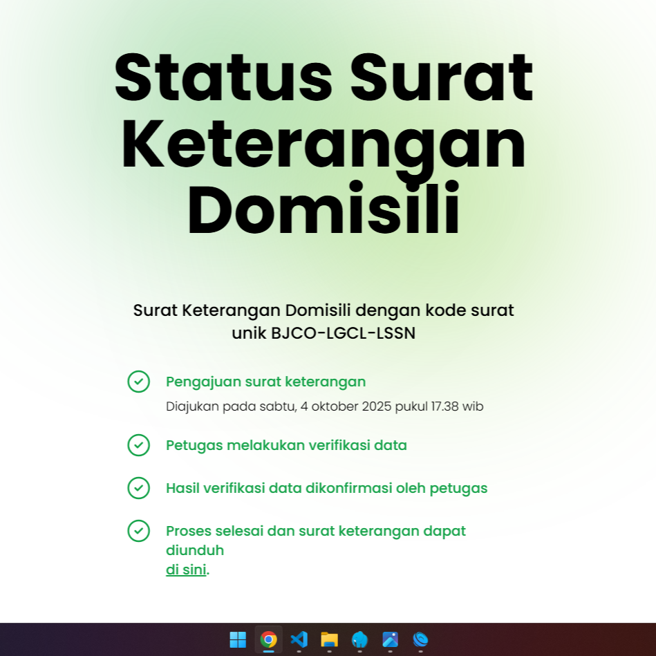 tentukan surat online